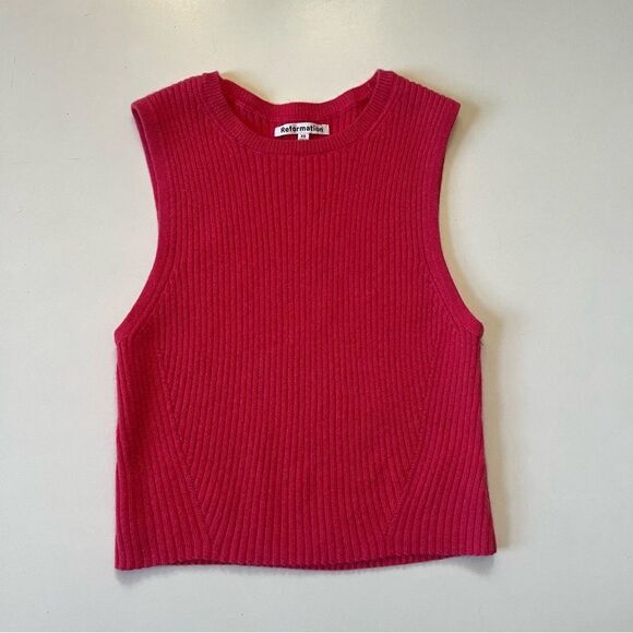 Reformation Benedetta 100% Cashmere Cropped Tank XS - Picture 5 of 11